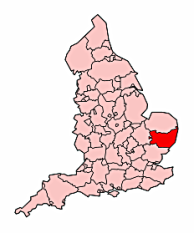The County of Suffolk, as located in the country of England