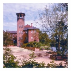 A former silk mill, now a museum, in Derbyshire, a county in the East Midlands